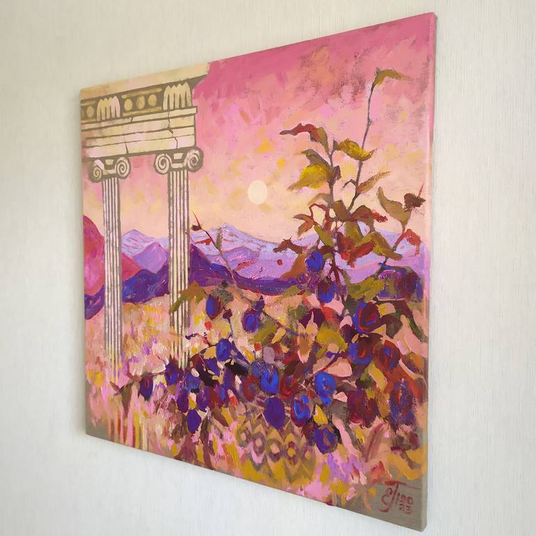 Original Abstract Landscape Painting by Ekaterina Prisich
