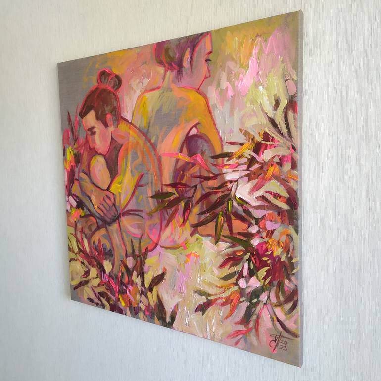Original Abstract People Painting by Ekaterina Prisich