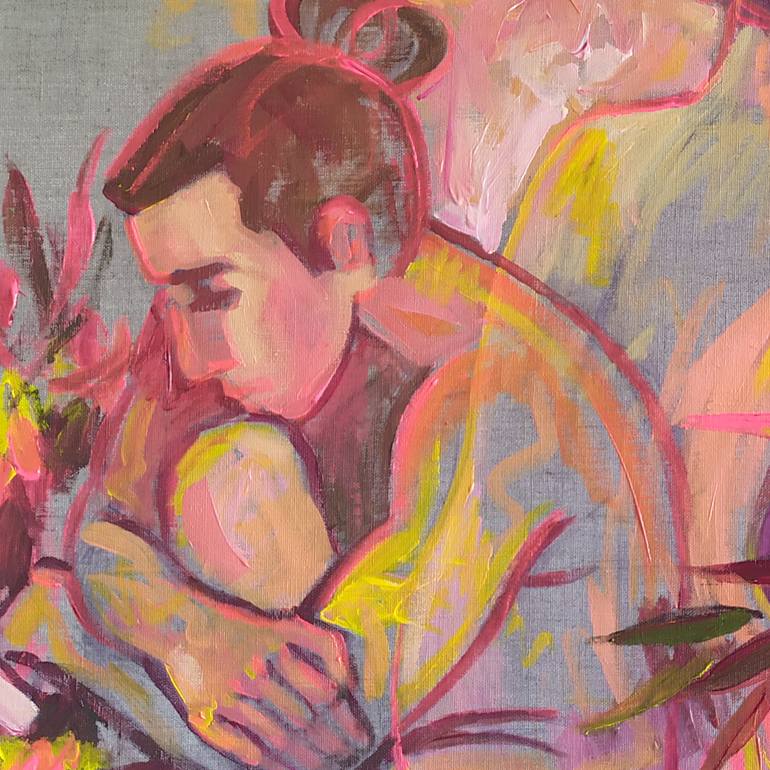 Original Abstract People Painting by Ekaterina Prisich