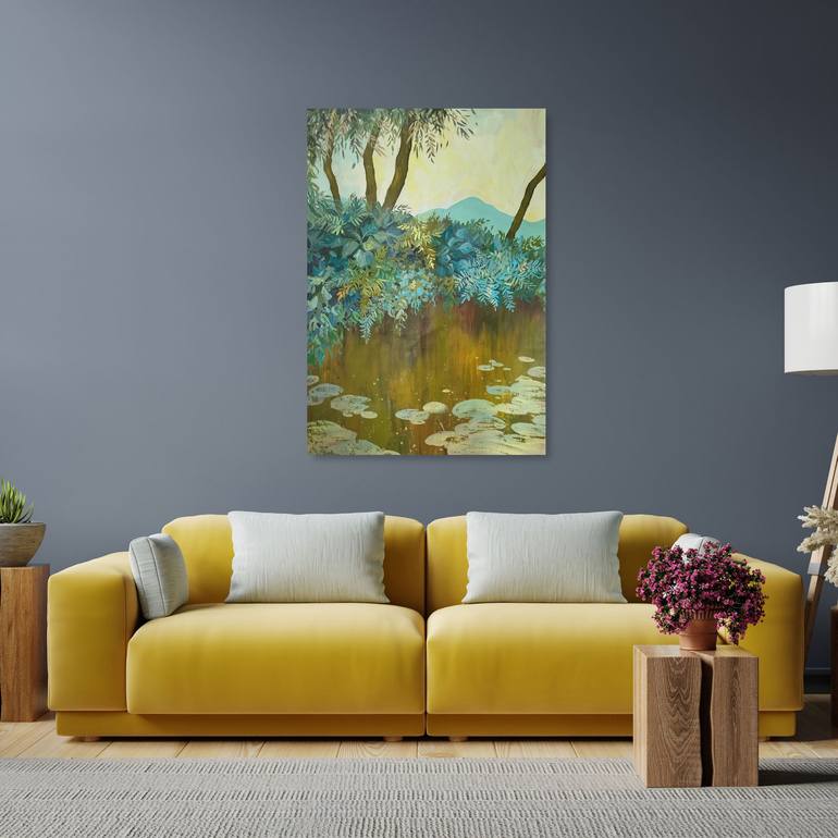 Original Abstract Landscape Painting by Ekaterina Prisich
