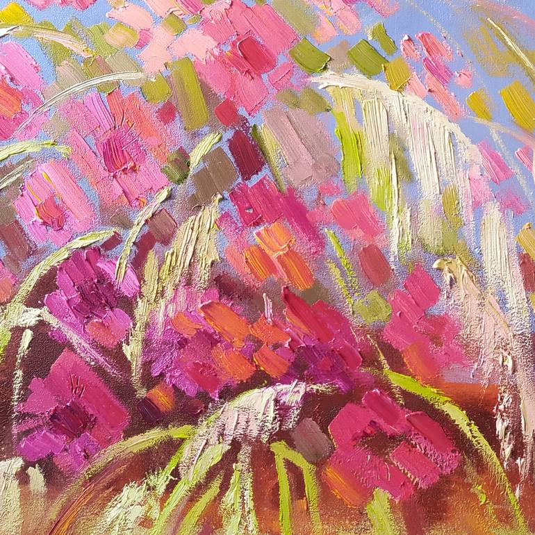 Original Abstract Floral Painting by Ekaterina Prisich