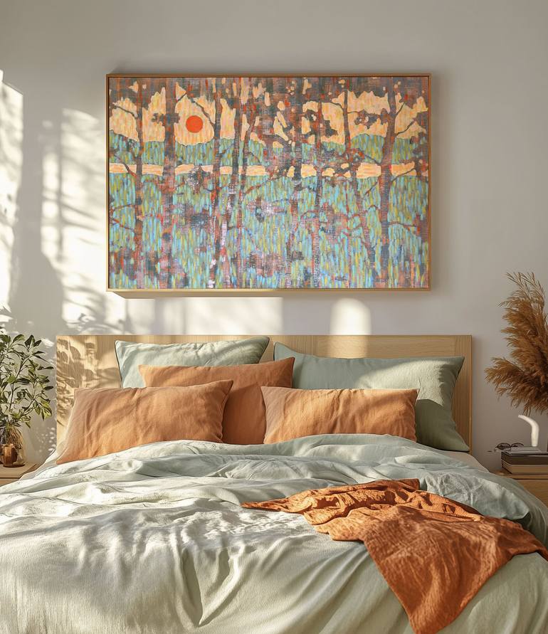 Original Abstract Landscape Painting by Ekaterina Prisich