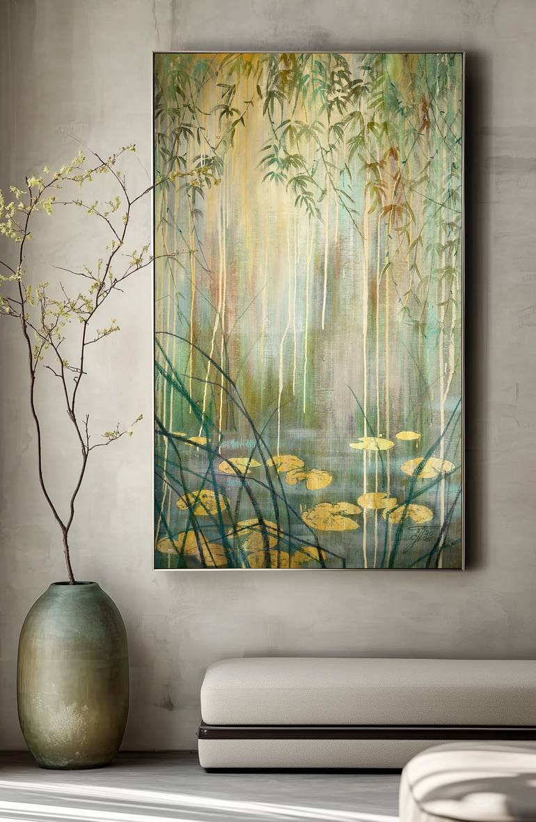 Original Abstract Landscape Painting by Ekaterina Prisich