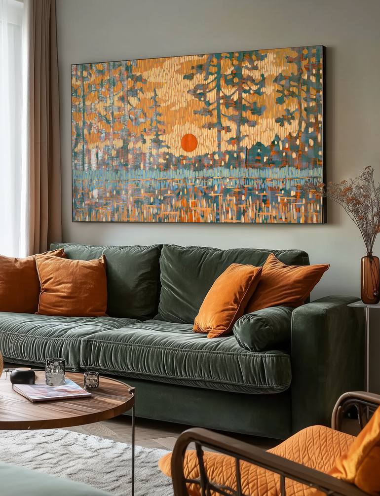 Original Abstract Landscape Painting by Ekaterina Prisich
