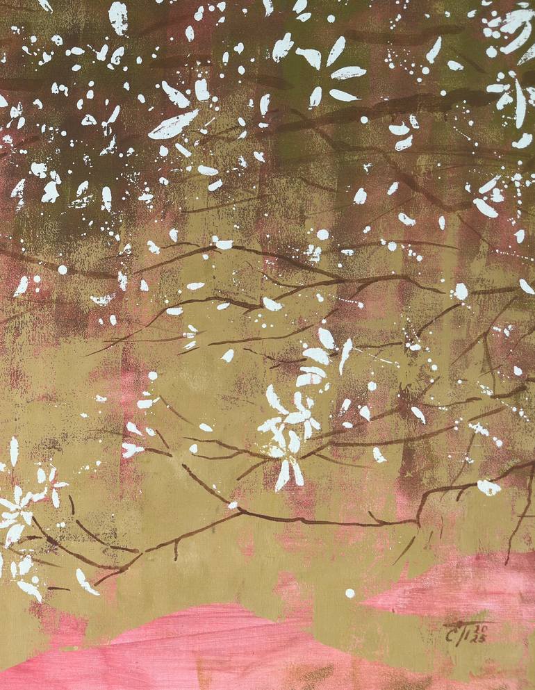 Original Abstract Landscape Painting by Ekaterina Prisich