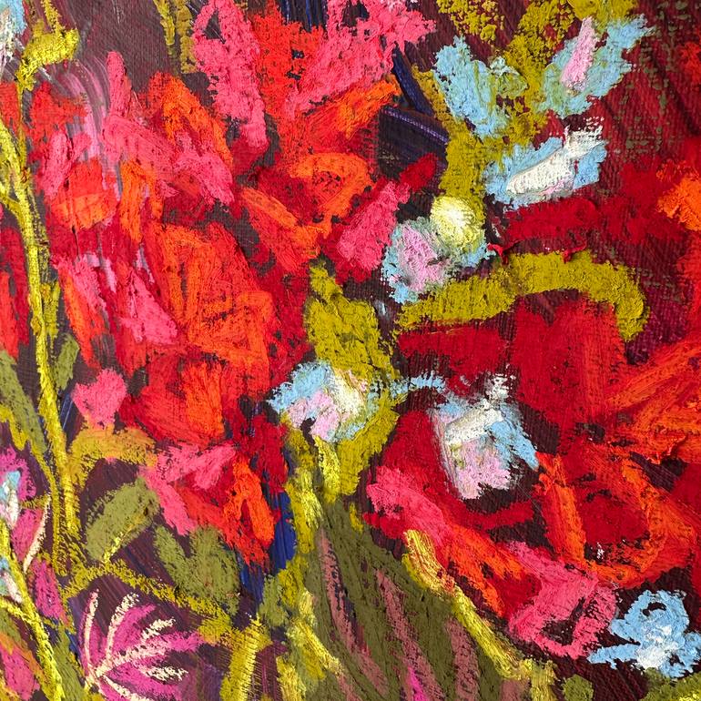 Original Impressionism Floral Painting by Ekaterina Prisich
