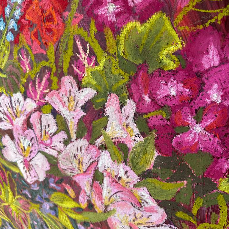Original Impressionism Floral Painting by Ekaterina Prisich