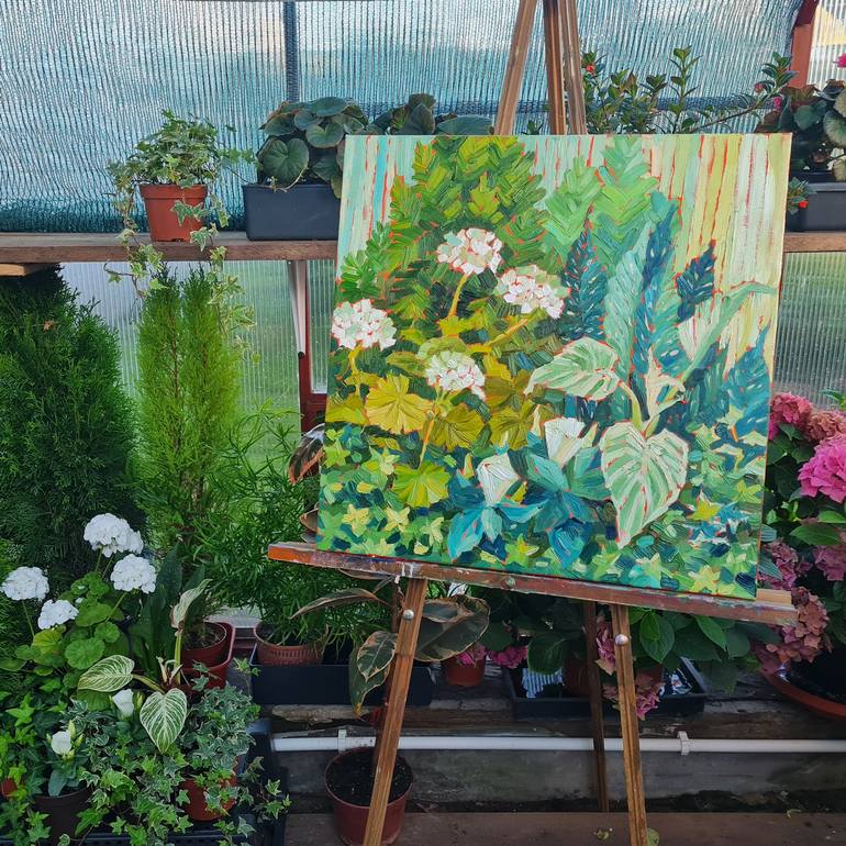 Original Garden Painting by Ekaterina Prisich