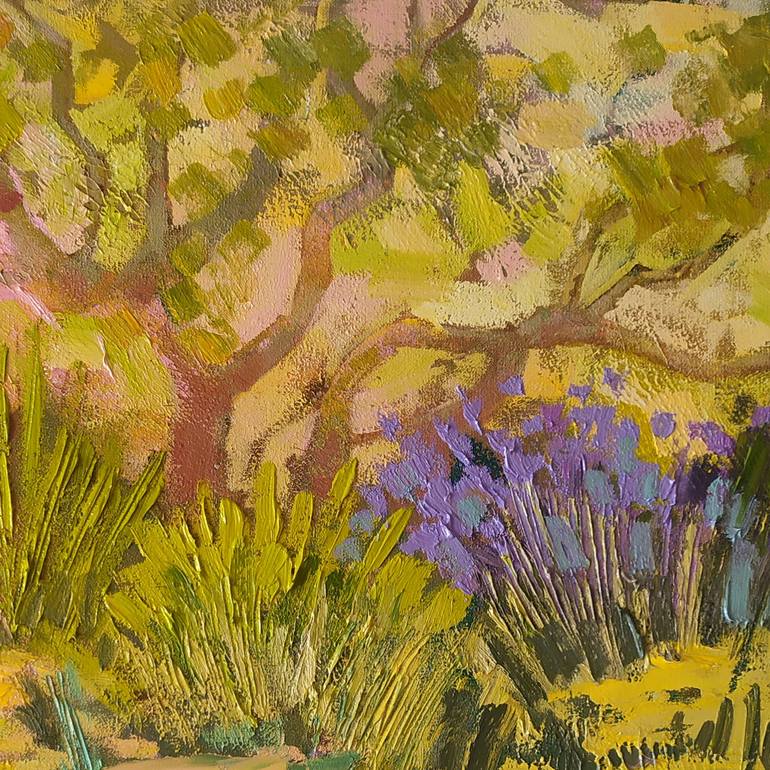 Original Abstract Garden Painting by Ekaterina Prisich