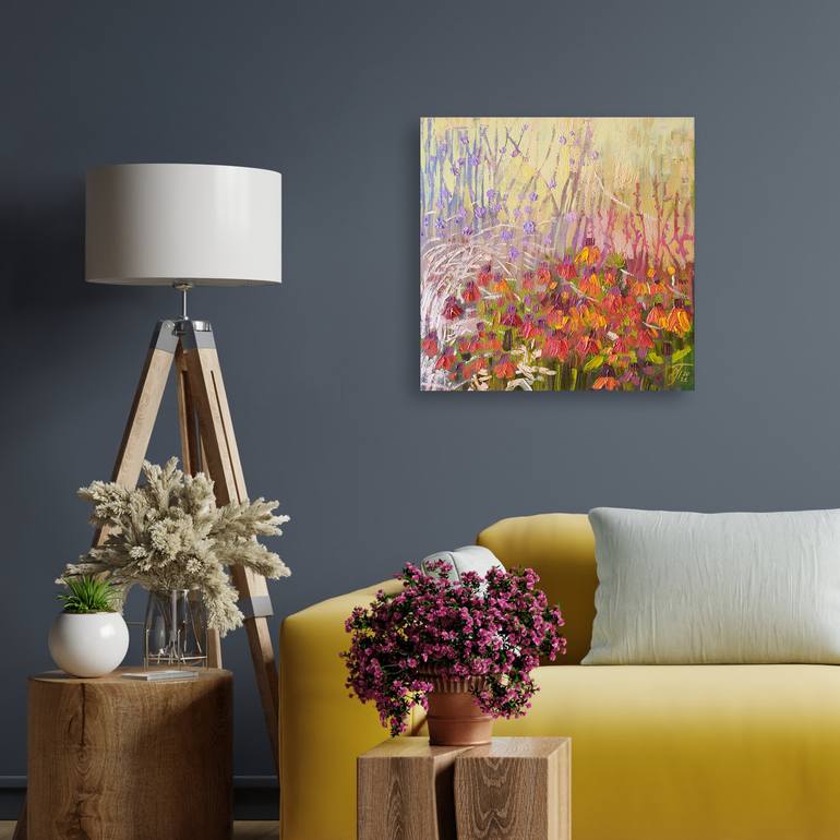 Original Abstract Floral Painting by Ekaterina Prisich
