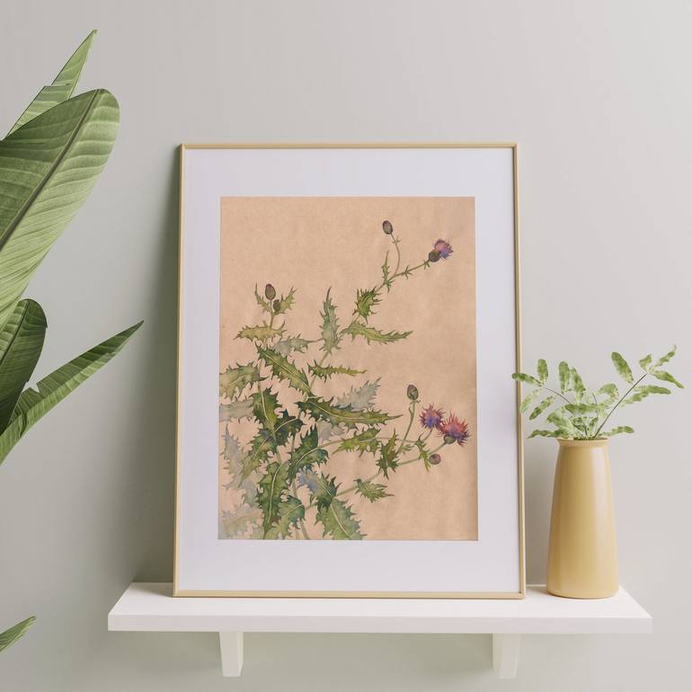 Original Illustration Floral Painting by Ekaterina Prisich