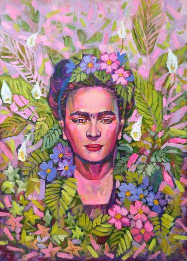 Frida Kahlo floral portrait thumb