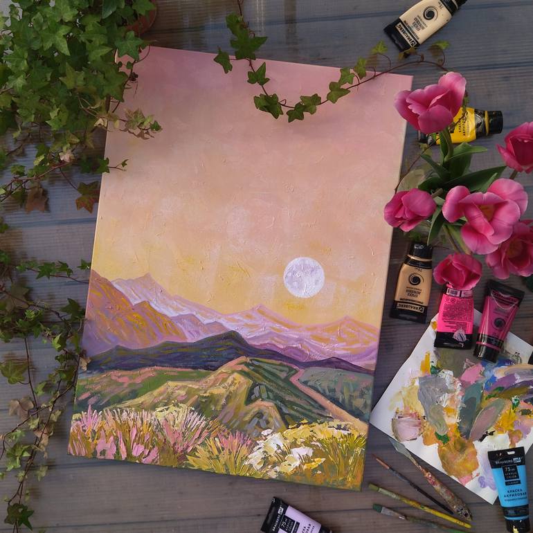 Original Impressionism Landscape Painting by Ekaterina Prisich