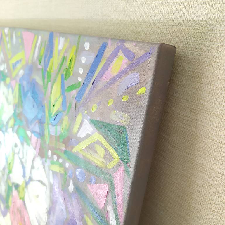Original Abstract Floral Painting by Ekaterina Prisich