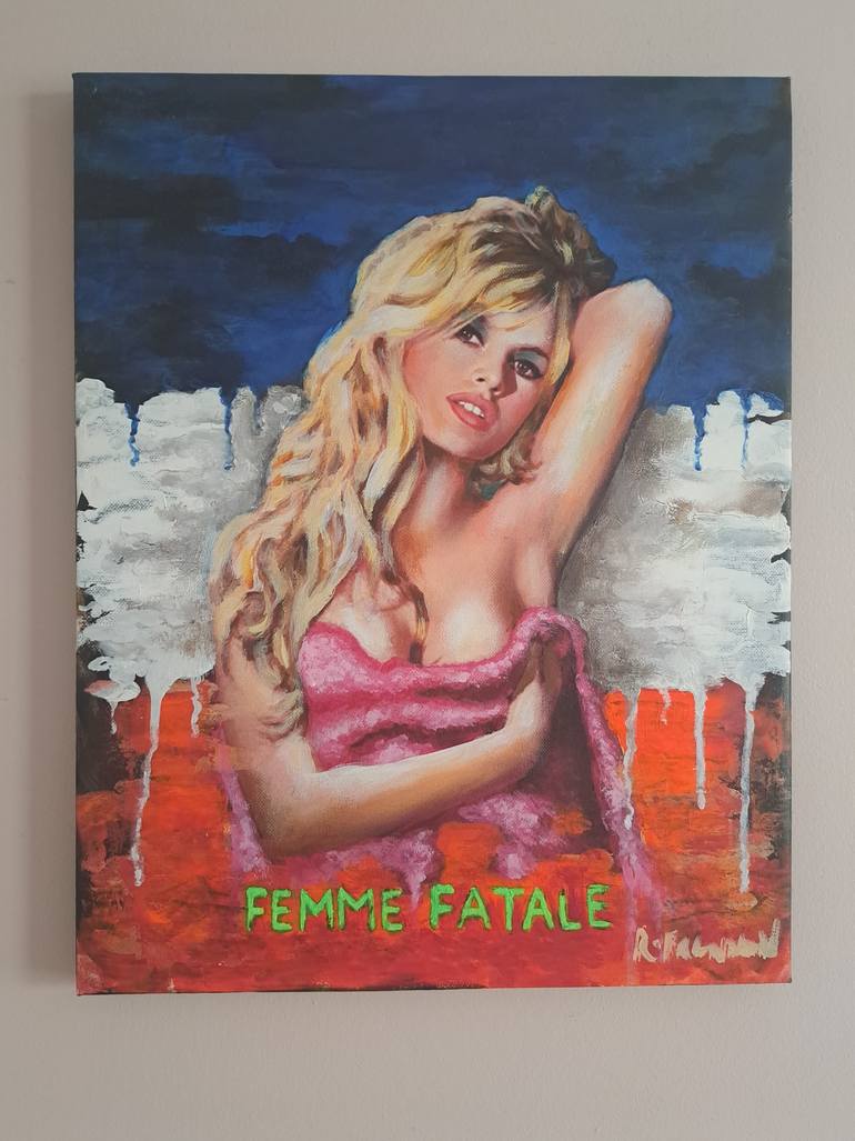 Original Abstract Pop Culture/Celebrity Painting by Roger Brennan