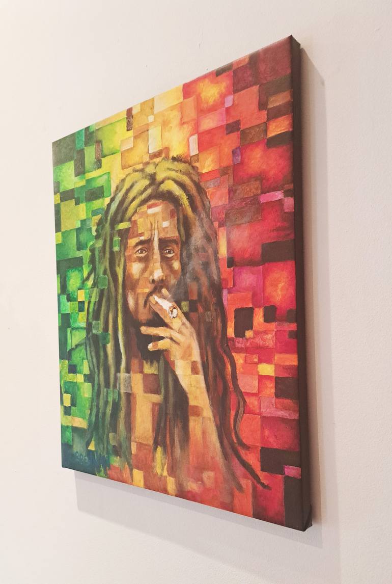 Original Cubism Pop Culture/Celebrity Painting by Roger Brennan