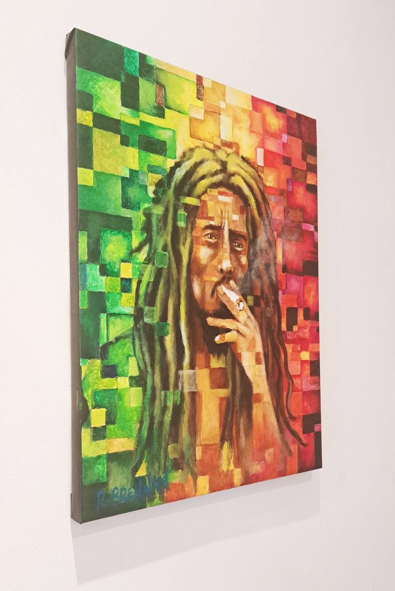 Original Cubism Pop Culture/Celebrity Painting by Roger Brennan