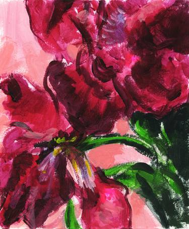 Original Expressionism Floral Paintings by Wout Nolde