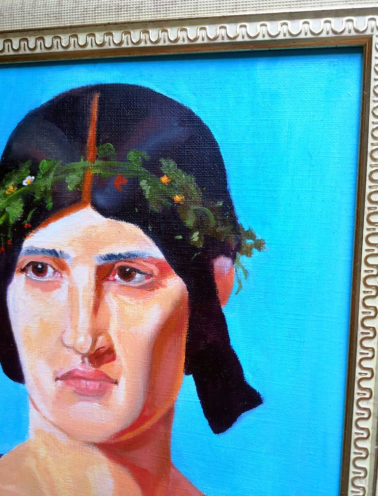 Original Portrait Painting by Nona Gallery