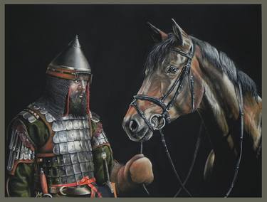 Reconstruction. 15th century. Warrior with a Faithful Horse thumb