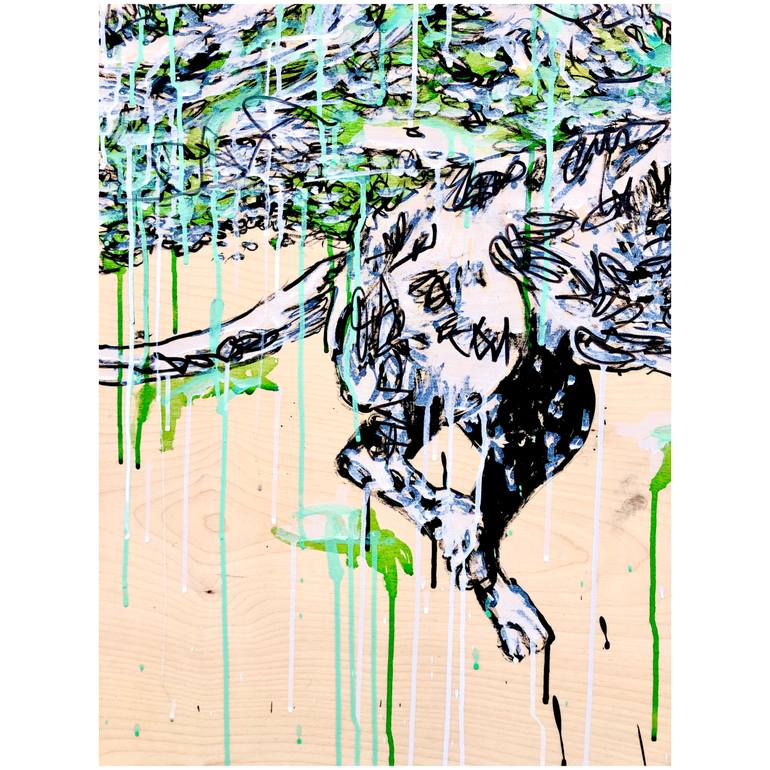 Original Expressionism Animal Drawing by Mark Flake