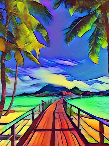 Going to Paradise vibrants, painting, beach, colors, summer thumb