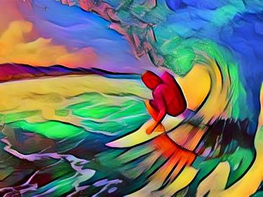 Perfect Wave vibrants, painting, beach, colors, summer thumb