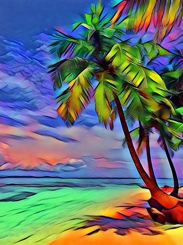 Brazil vibrants, painting, beach, colors, summer thumb