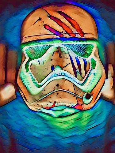 Stormtrooper movie, cinema, neon, vivid, vibrant thumb