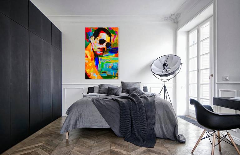 Original Abstract Pop Culture/Celebrity Painting by Magdalena Anna Antrobus