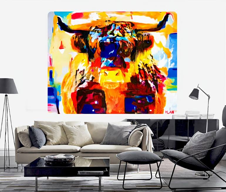 Original Abstract Animal Painting by Magdalena Anna Antrobus