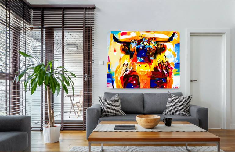 Original Abstract Animal Painting by Magdalena Anna Antrobus