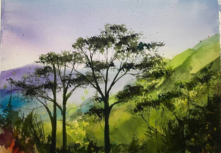 Original Abstract Expressionism Nature Paintings by Maria Gabriela