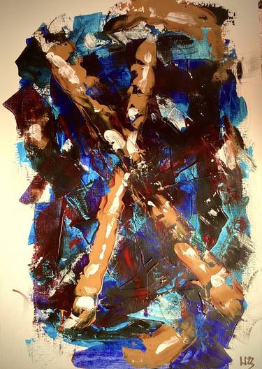 Original Abstract Expressionism Abstract Painting by Wolfgang Gross