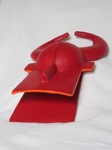 Red helmet thumb