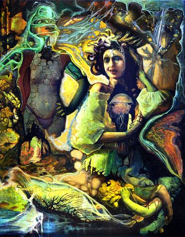 Print of Surrealism Classical mythology Paintings by Cezar Ungureanu