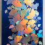 The pictures from the series "Luminous" represent an interaction between color and light on the two-dimensional canvas. The unfolding of the color spectrum is dependent both on the properties and the intensity of the light as well as on the movement of the viewers. For this reason, the artworks have a dynamic and constantly changing appearance. Ginkgo Leaves as a symbol of love, harmony, abundance swirl, and spread positive vibes. From Gold to dark Blue in hues, it offers the one in best resonance with the viewer. Even only with reflected light in the evening the gold and the blue color are in their splendor. The daylight gives all additional hues in between and makes it lively and joyful. A visual delight for the soul!