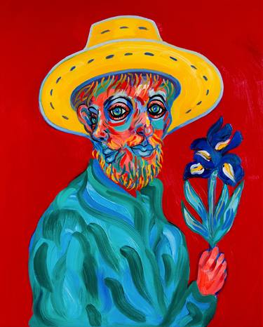Original Expressionism Portrait Paintings by Gerry Gleason