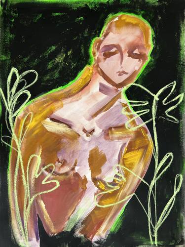 Print of Expressionism Women Paintings by Charlotte Greeven