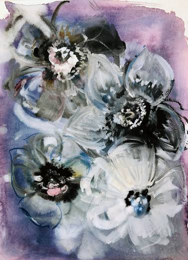 Print of Figurative Floral Paintings by Charlotte Greeven