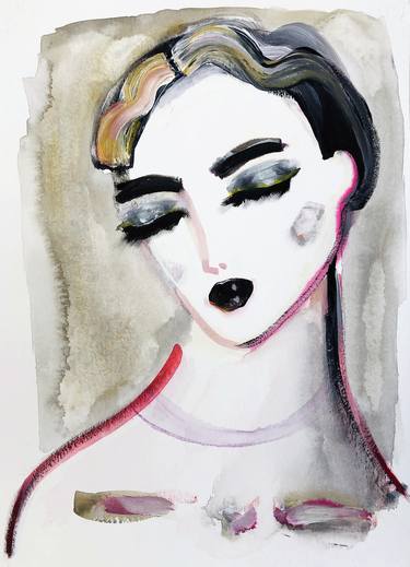 Print of Expressionism Portrait Paintings by Charlotte Greeven