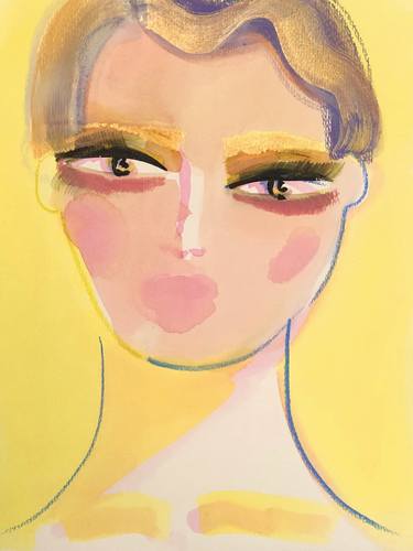 Portrait in Pink and Yellow thumb