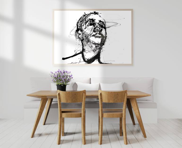 Original Abstract Expressionism People Painting by Tess Azalea