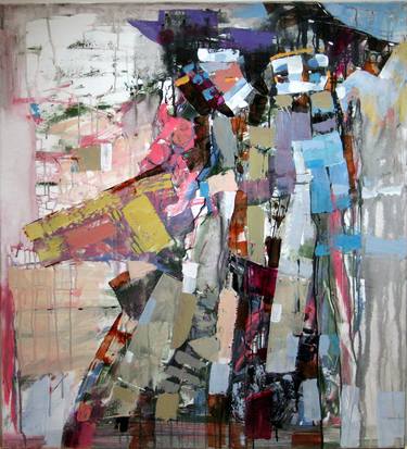 Original Abstract Expressionism People Paintings by Oksana Veber