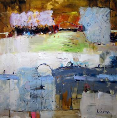 Original Abstract Expressionism Architecture Paintings by Oksana Veber