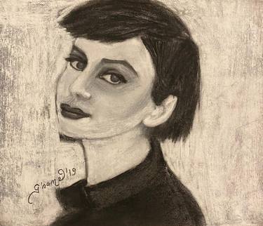 Original Figurative Portrait Drawings by Gülname Eslek
