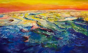 Original Abstract Seascape Paintings by Gülname Eslek