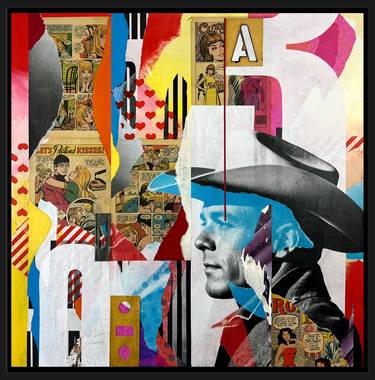 Original Dada Abstract Mixed Media by David Edward Johnson