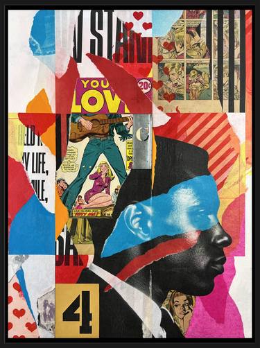 Original Dada Abstract Mixed Media by David Edward Johnson