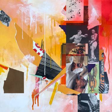 Original Abstract Expressionism Abstract Mixed Media by David Edward Johnson